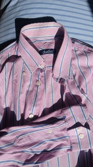 Camisa DUSTIN caballero rayas rosa y azul