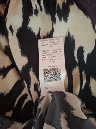 Vestito donna fantasia beige e nero