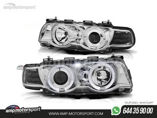 FAROS DELANTEROS OJOS DE ANGEL PARA BMW SERIE 7 E38