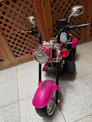 Moto Eléctrica Infantil Rosa y Negra