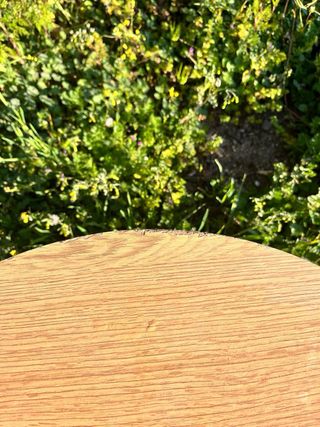 Mesa redonda madera y metal