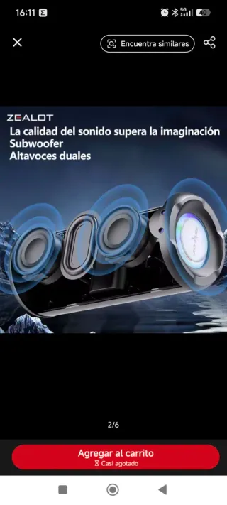 Altavoz Bluetooth Zealot S46 TWS Inalámbrico nuevo