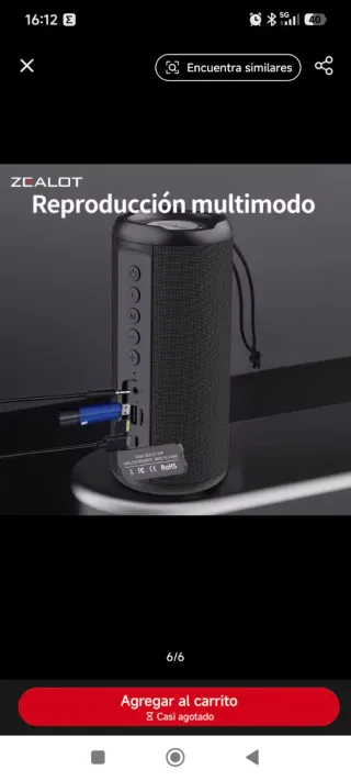 Altavoz Bluetooth Zealot S46 TWS Inalámbrico nuevo