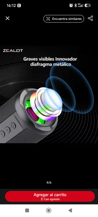 Altavoz Bluetooth Zealot S46 TWS Inalámbrico nuevo