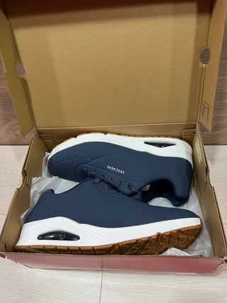 Zapatillas Skechers Hombre Talla 45 Azul Marino