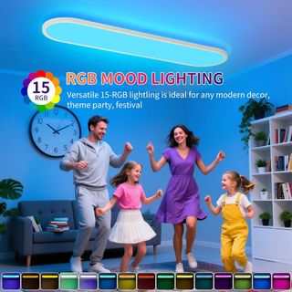 Lámpara Techo LED Ovalada 80cm RGB