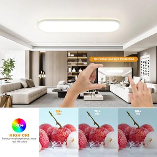 Lámpara Techo LED Ovalada 80cm RGB