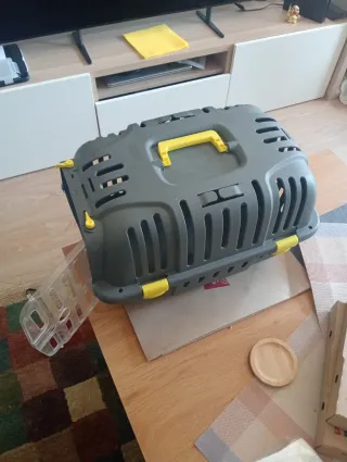 Transportín para mascotas gris