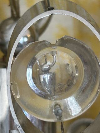 Lampadario Space Age Oscar Tarlasco Vetro Metallo