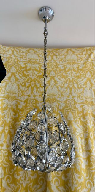 Lampadario Space Age Oscar Tarlasco Vetro Metallo