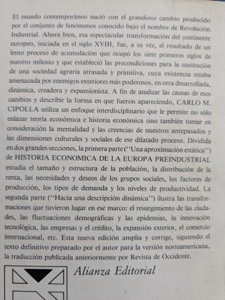 Historia económica Europa preindustrial-CM Cipolla
