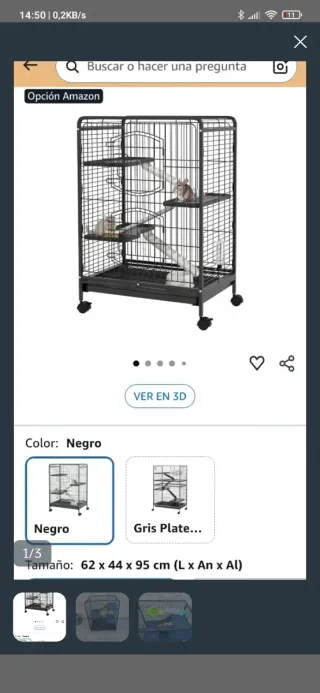 Jaula para chinchillas, roedores o hurones
