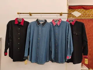 Camisa Negra Silk Road Treasure Talla M