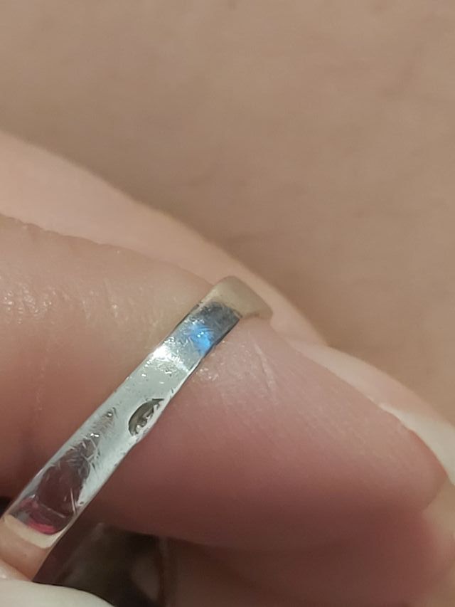 Anillo vintage de plata 925 con flor esmaltada