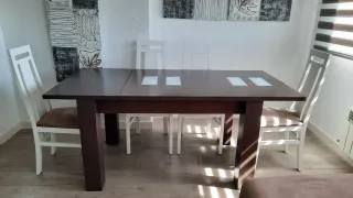 Conjunto mesa y 6 sillas comedor