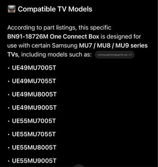 One Connect Samsung BN91-18726M