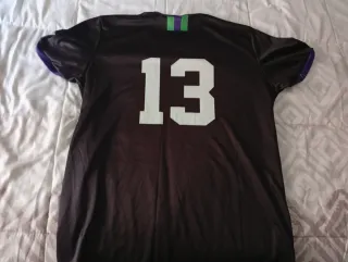Camiseta Málaga Futsal Negra y Morada