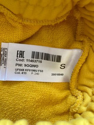 Dondup felpa shorts gialli