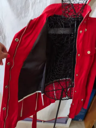 Trench Zara Rojo Mujer