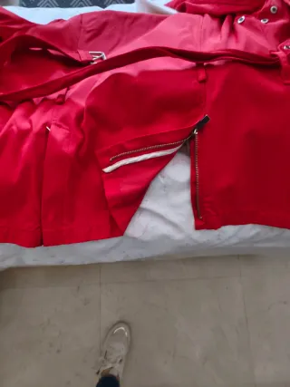 Trench Zara Rojo Mujer