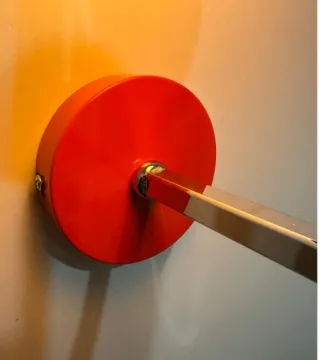 Lámpara de pared Space Age Vintage Naranja/Roja