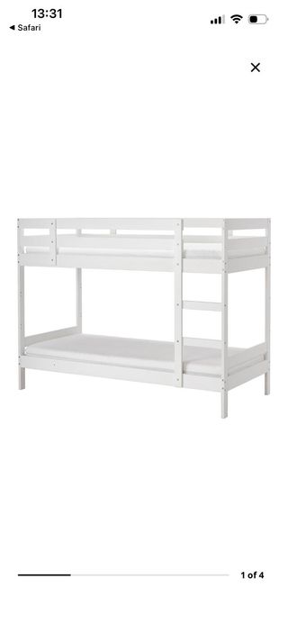 Litera Ikea Madera Blanca con 2 Colchones
