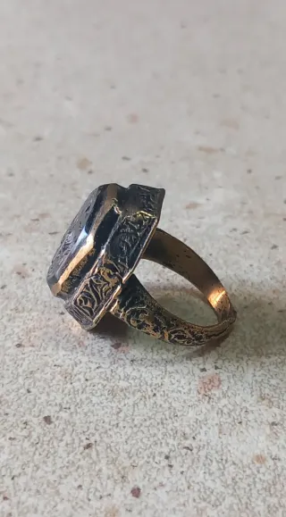 Anello sigillo afghano vintage 18,1 mm