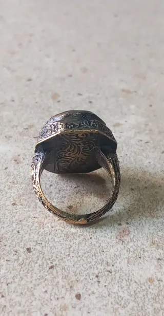 Anello sigillo afghano vintage 18,1 mm