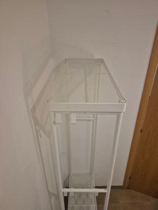 Armario abierto metálico blanco