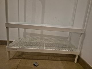 Armario abierto metálico blanco