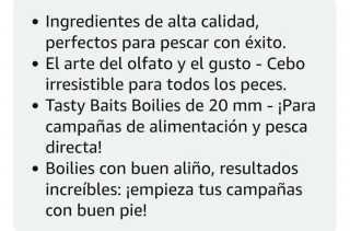 Pesca Cebo Carpas - Tasty Baits 15kg