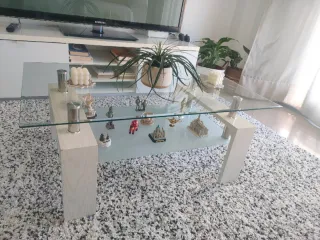 Mesa Comedor Cristal y Metal