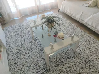 Mesa Comedor Cristal y Metal