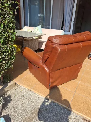 Sillón reclinable de piel