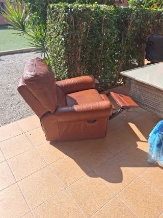 Sillón reclinable de piel