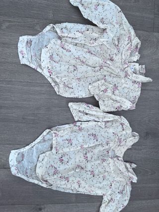 Dos bodies de zara mellizas gemelas 6 meses(68cm)
