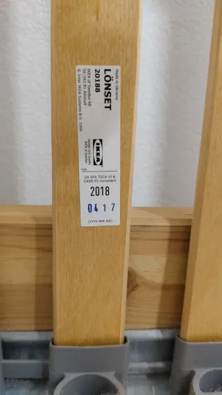 Cama madera 90x200 + colchón + somier