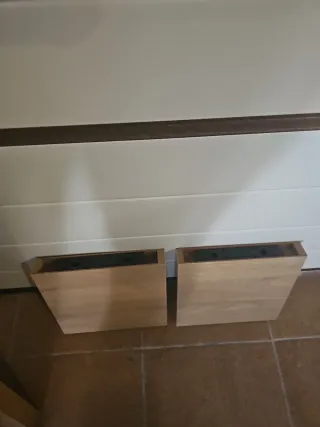 Estantes flotantes madera y metal (3 uds)