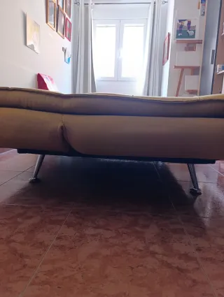 Sofá Cama Amarillo Tela
