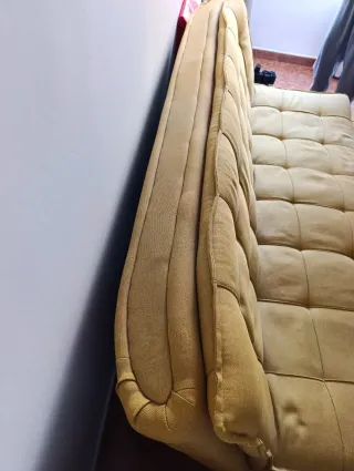 Sofá Cama Amarillo Tela