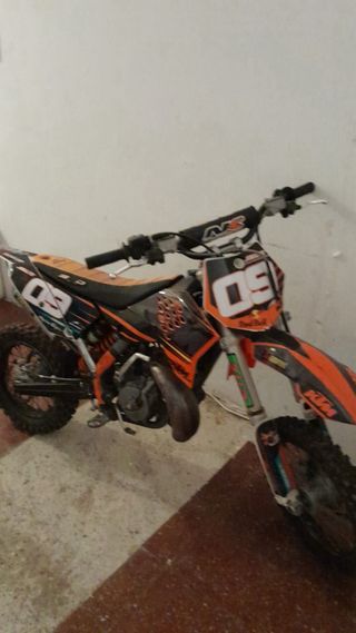 KTM 65 Motocross Naranja y Negra