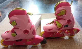 Patines Oxelo ajustables niña rosa tallas 28-30