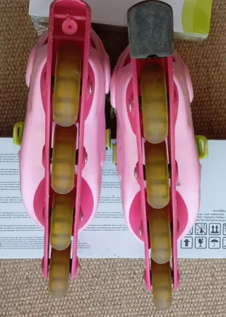 Patines Oxelo ajustables niña rosa tallas 28-30