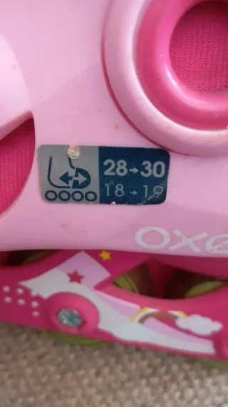 Patines Oxelo ajustables niña rosa tallas 28-30