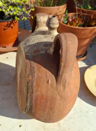 BOTIJO GRANDE DE CARRO. ANTIGUO  25×28cm