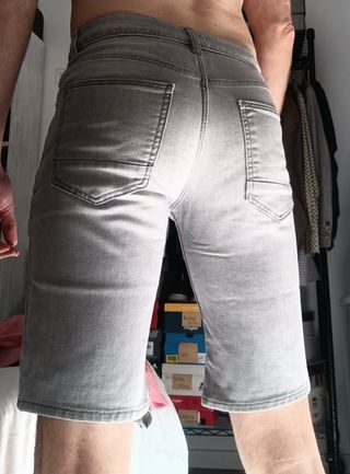 Pantalones cortos vaquero gris