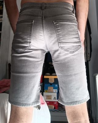 Pantalones cortos vaquero gris