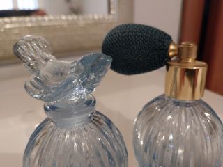 2 flaconi profumo vetro vintage atomizzatore