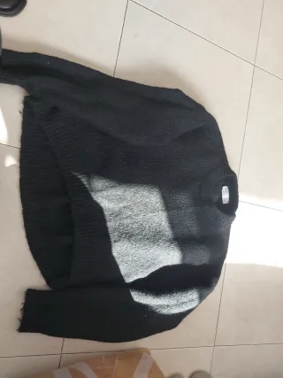 Jersey Bershka punto negro/gris Talla S