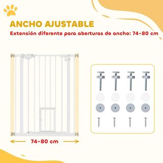 Barrera de Seguridad para Perros Mascotas Blanco